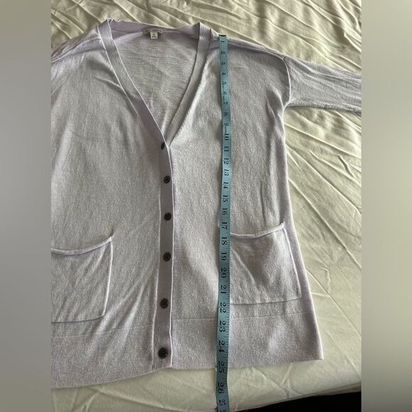 GAP Womens Lavender Slouchy Layering Button-Up Cardigan Sweater Size Extra Small - Picture 11 of 13